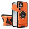 For Samsung Galaxy S25 FE Magnetic Case Ring Holder Foldable Kickstand TPU PC Phone Cover with Camera Lens Slider