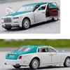1/24 Rolls-Royce Phantom модель автомобиля, игрушечный автомобиль из цинкового сплава с откидной спинкой, металлическая модель автомобиля для литья под давлением со звуком и светом для детей, подарок для мальчиков и девочек