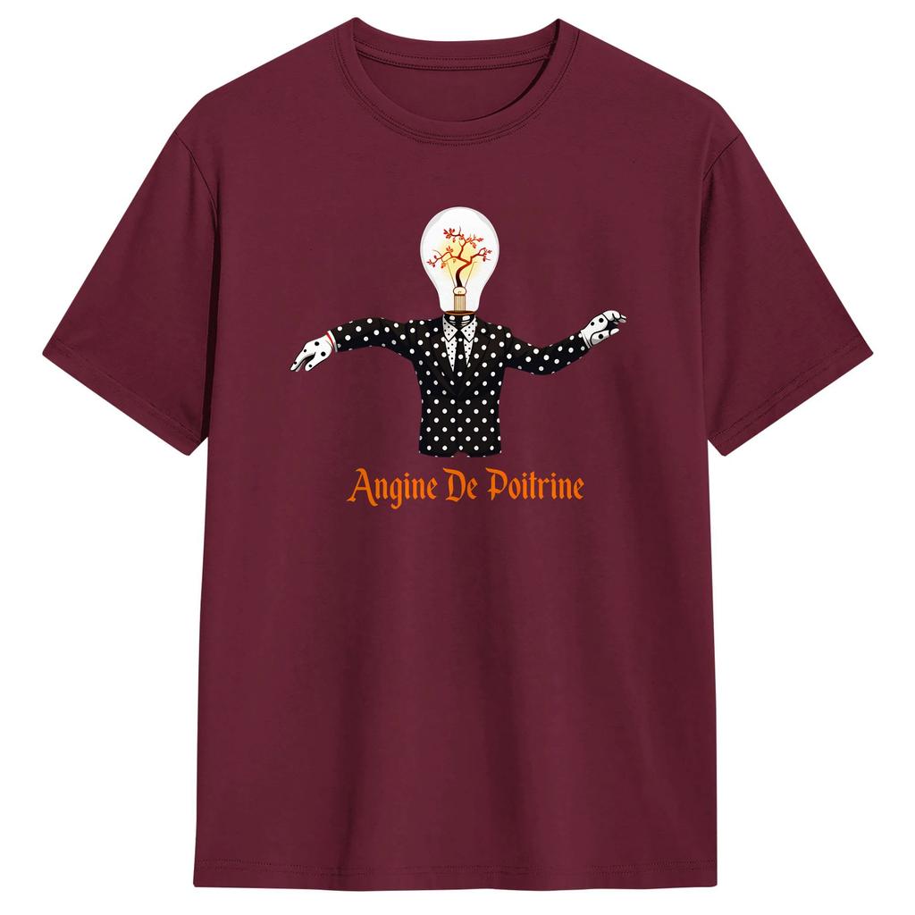 Angine De Poitrine Music T Shirt Summer Hippie Tshirts Cotton O Neck Oversized Top Tees Shortsleeve Y2k Basic Tops