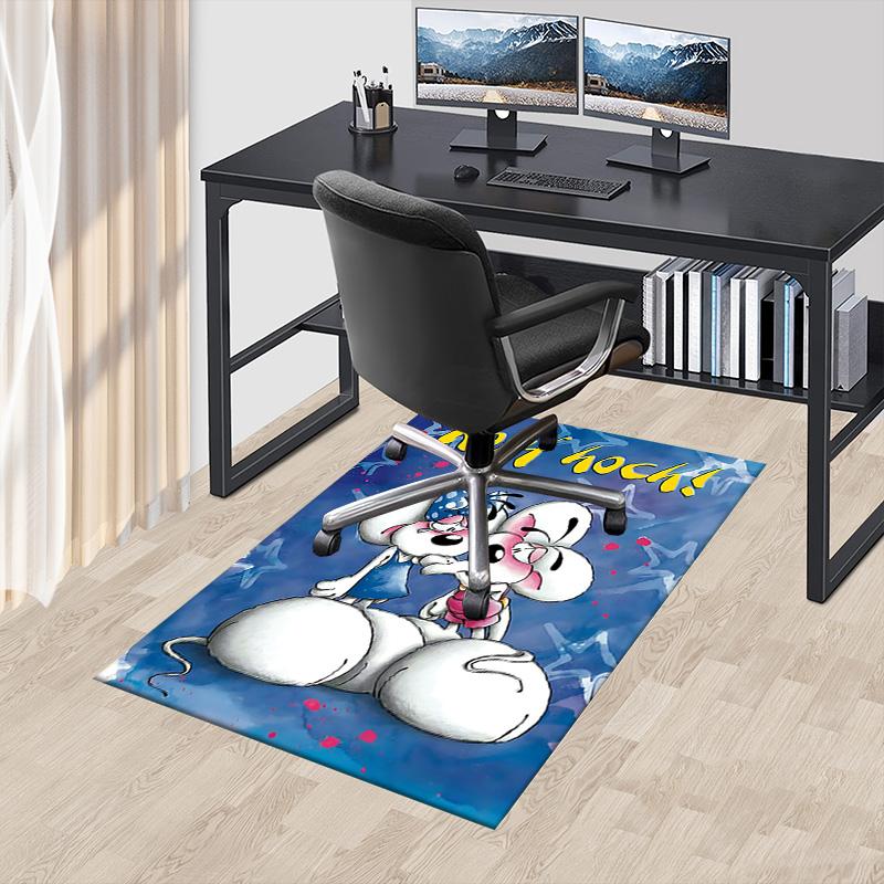 Happy Mouse Couple Carpet For Playroom Bedroom Living Room Sofa Home Decorkids Game Area Rug Nonslip Floor Mat