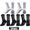 5 пар носков для мужчин и женщин с противоскользящим покрытием для футбола, баскетбола, бейсбола, регби, футбола