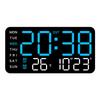 Светодиодный экран, цифровые настенные часы 12/24 ч, настольные часы с регулируемой яркостью, электронный будильник с многофункциональным дисплеем