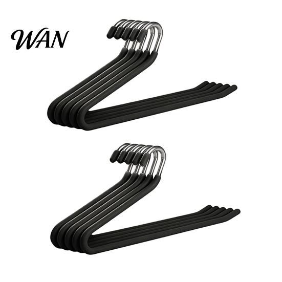 Suit Trousers Hanger 10PCS Trouser Rack No Clips or Teeth Marks Hangers Pull Out Pants Without Creases Hold Multiple Scarves Ties Organizer Clip-free