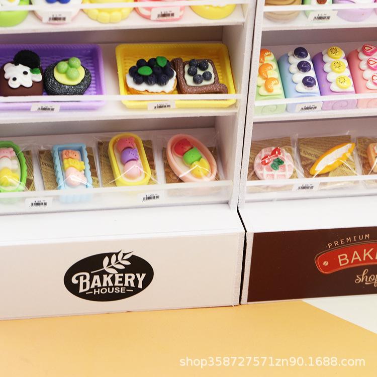 Miniature Food Play Cake Rack Breadboard Supermarket Shelf Mini Model 1:12 Points Doll House Play House Ornament