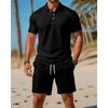 2025 Men's Versatile Summer Sports Two-Piece Set: Loose Short Sleeve Polo & Shorts