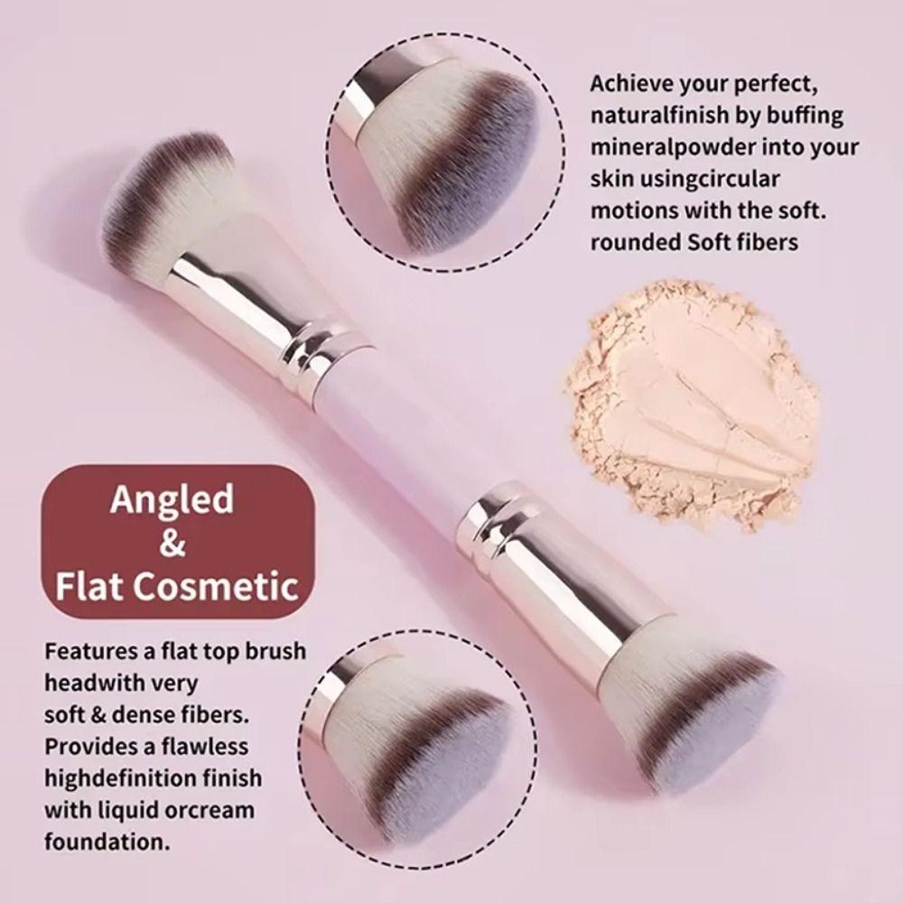 2/4/5Pcs Flat Top Dual-ended Makeup Brushes Soft Bristle Foundation Brush Set  Beginner Makeup