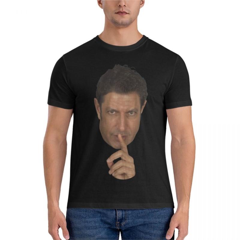 Jeff Goldblum Shush Face Fitted Tshirt Aesthetic Clothing Black T Shirts Unisexs Tall T Shirts Unisexs T Shirts