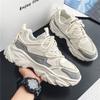 Men's Shoes Summer Breathable Mesh Sneakers New Casual Thick-soled Running Teenager Niche Dad Fashion Shoes