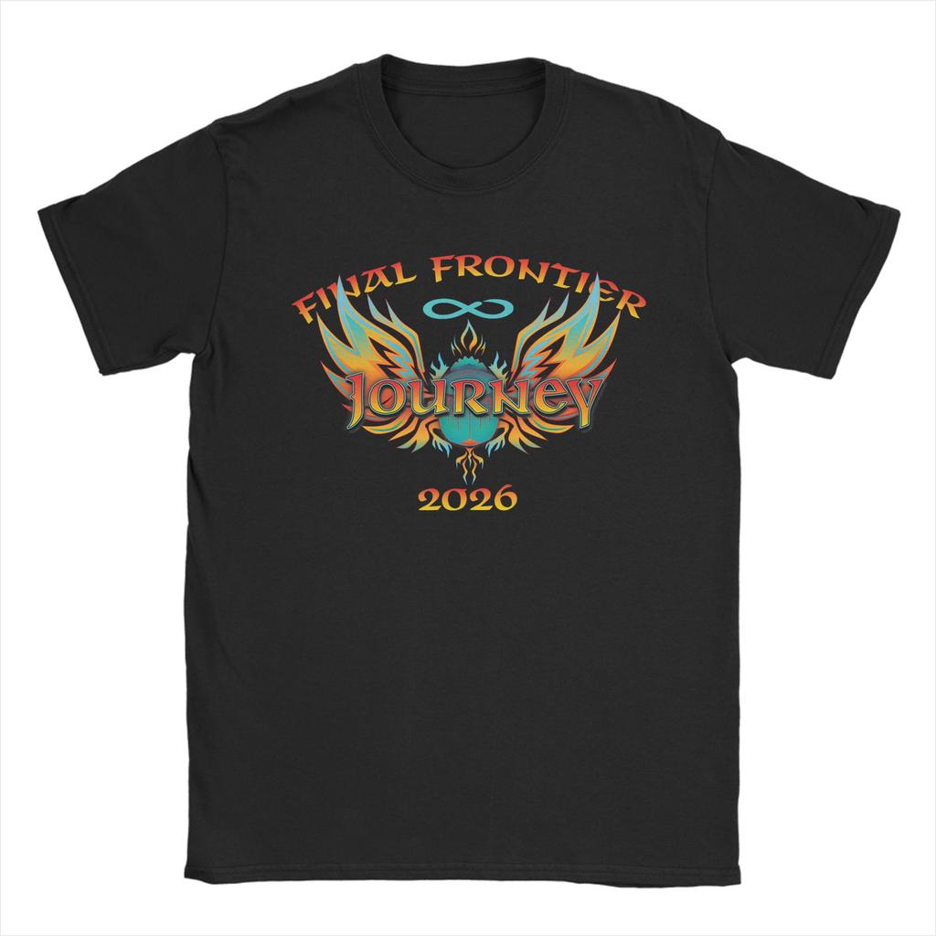 Футболки Journey Final Frontier Tour 2026 для мужчин Новинка Хлопковые футболки с круглым вырезом с коротким рукавом Новое поступление Одежда