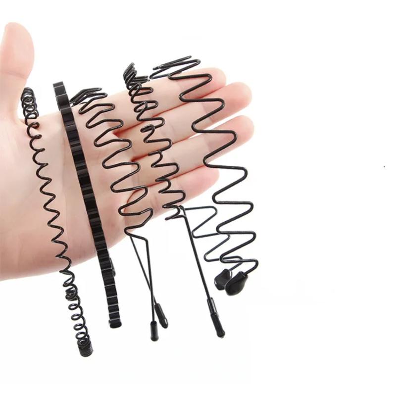 1/2/3Pcs Metal Wavy Headband Men Women Sport Face Washing Unisex Hair Hoop Non Slip Hairband Bangs Holder Braids Styling Tools