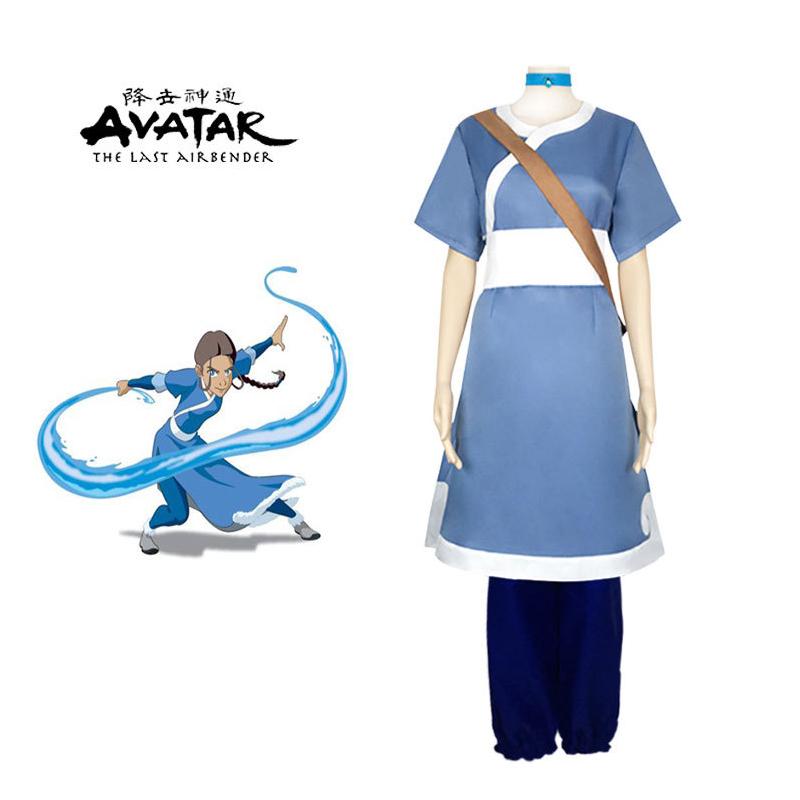 Аниме Аватар Последний маг воздуха Катара Нация Огня Аанг Косплей Костюм Взрослые Женщины Хэллоуин Карнавал Одежда Высокого Качества