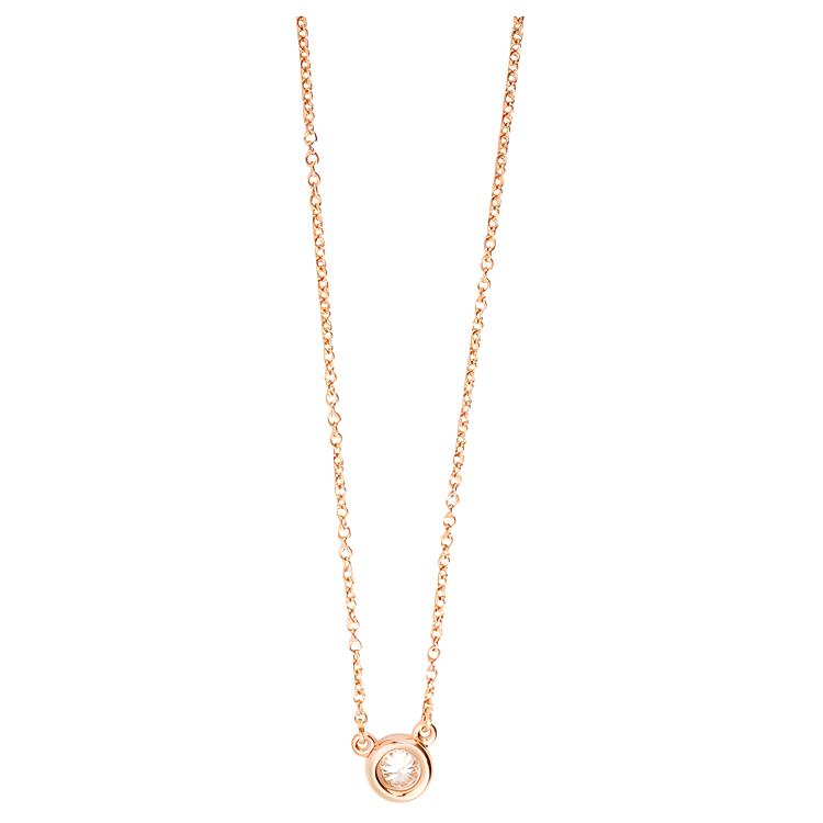 Tiffany & Co. Elsa Peretti® Diamonds By The Yard Single Diamond 18K Gold Necklace Women necklace 60017924
