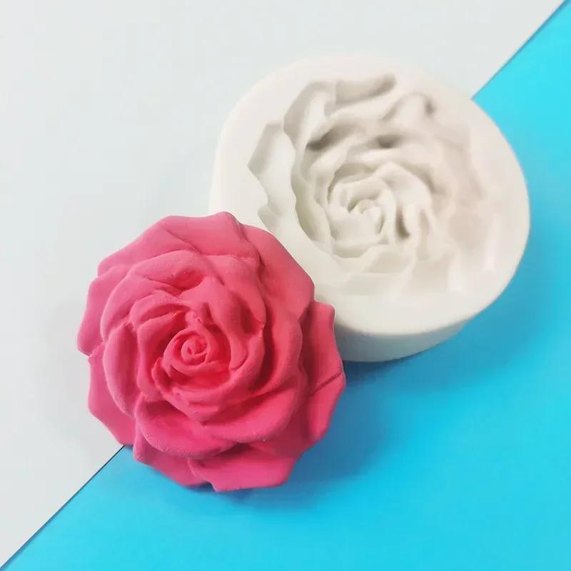 Силиконовая форма для торта в виде цветка ко Дню святого Валентина, помадки, розы, пиона, кекса, желе, конфет, шоколада, украшения для выпечки, инструменты для изготовления свечей