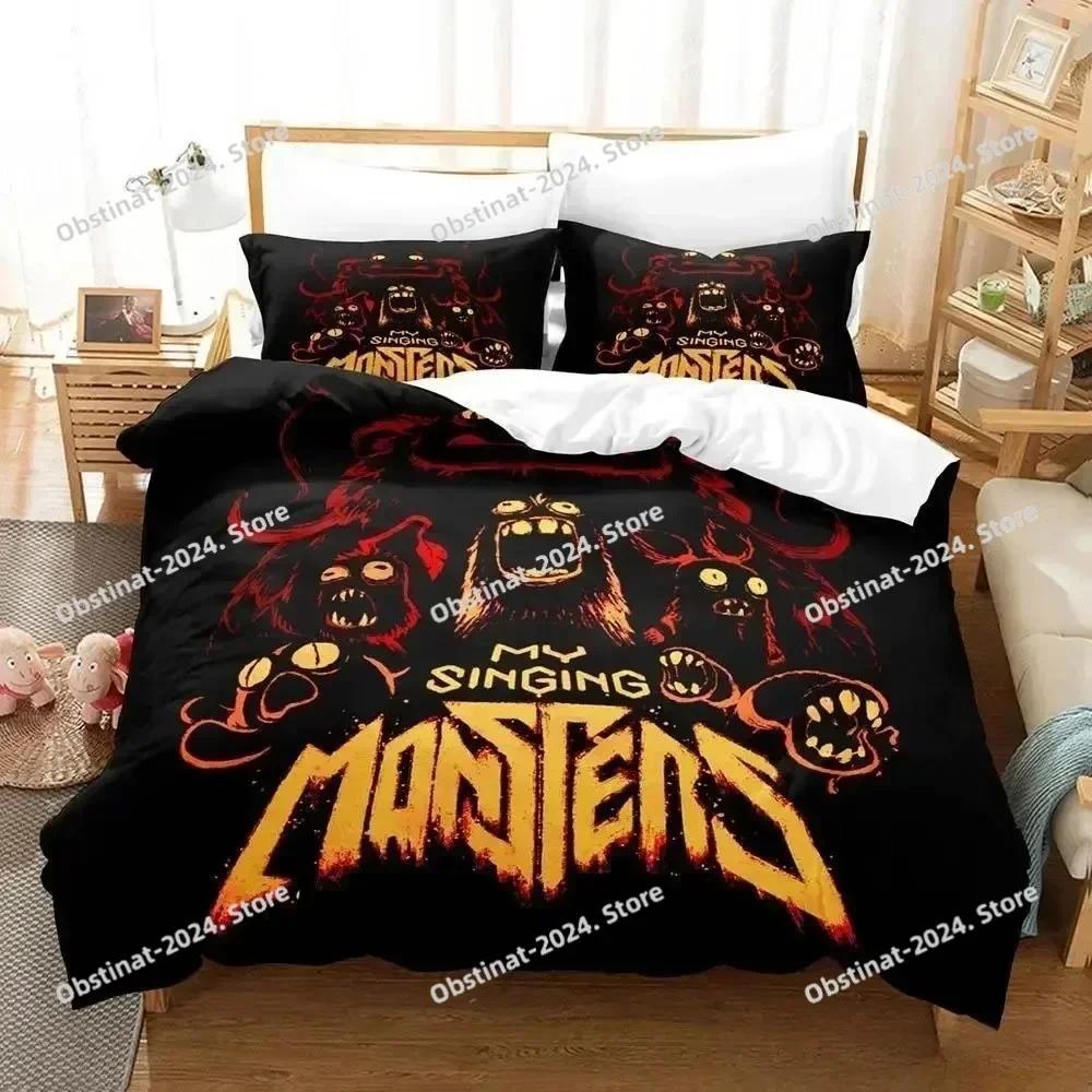 Game My Singing Monsters Bedding Set Printed single Comforter Quilt Cover Duvet Cover Pillow Case 3 Pieces Sets Kids Adult Size