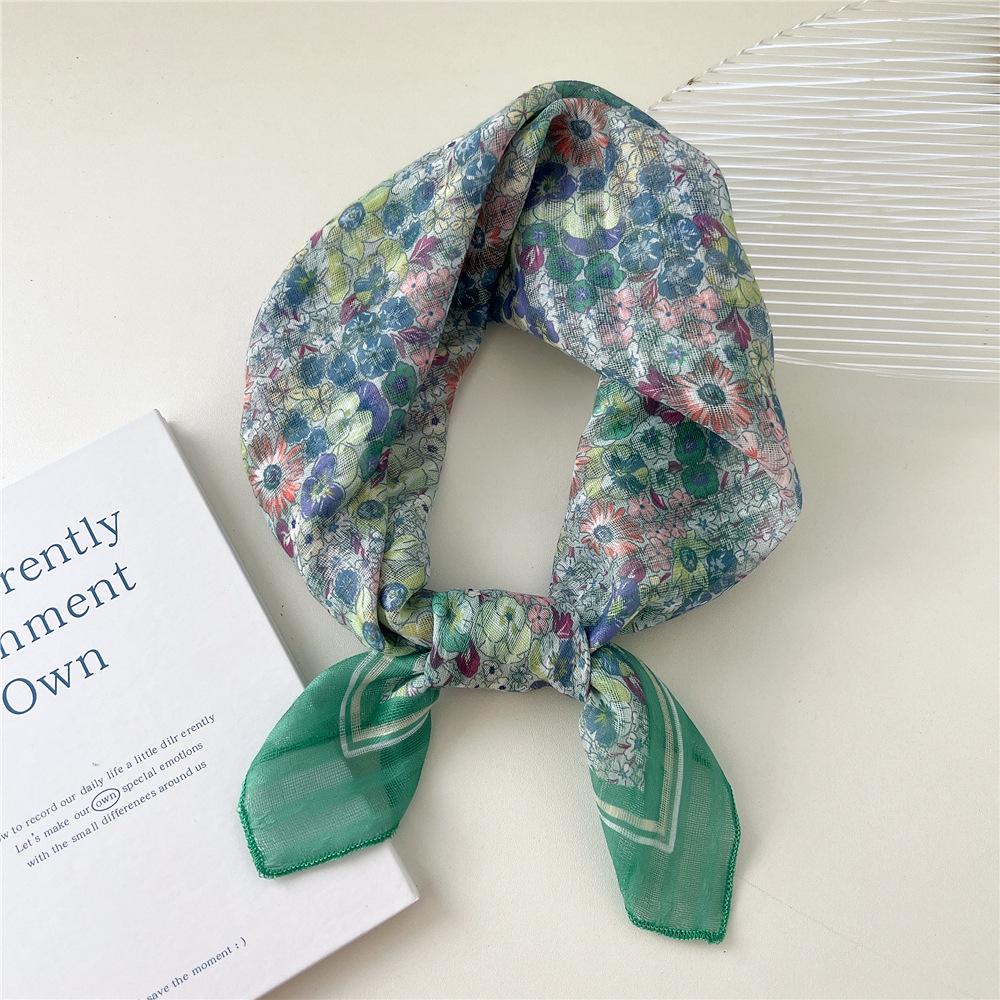 Маленький квадратный шарф из хлопка и льна, шелковый шарф, женский, весна и осень, новый стиль, художественный и универсальный, модный, темпераментный шарф-повязка на голову