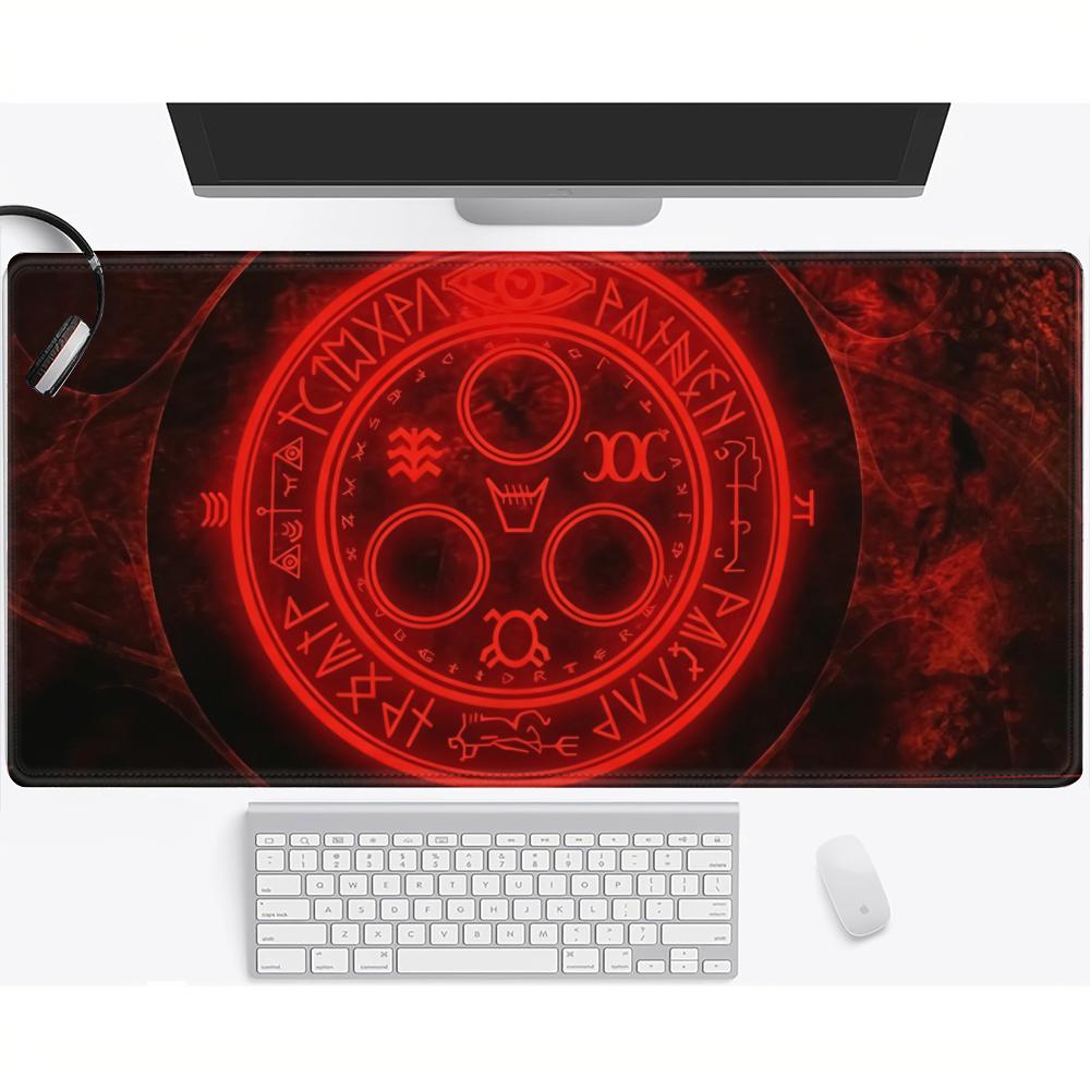 HYBXAXC SSilent HHill Красная Печать Коврик для Мыши Оккультный Круг Ужасов Игровой Жуткий Подарок Геймеру Настольный Коврик Игровые Коврики для Клавиатуры Геймер