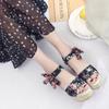 Women Shoes 2024 Summer Lace Sandals Solid Colors Peep Toe Fashion Elegant Wedge Heels Party Casual Pumps Zapato De Tacón