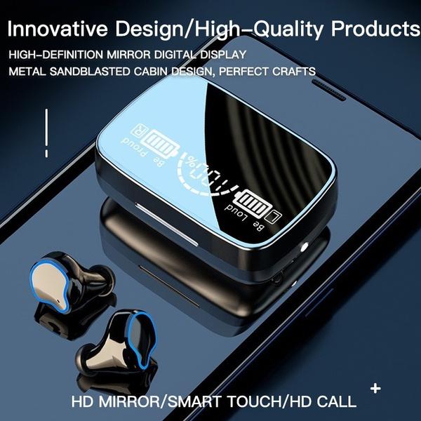3D Touch Bluetooth 5.1 Наушники 9000 мАч Светодиодный дисплей Беспроводные гарнитуры Гарнитура с шумоподавлением 9D HiFi Стереонаушники IPX7 Водонепроницаемые