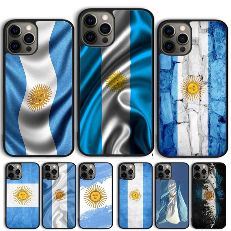 Чехол для телефона с флагом Аргентины для iPhone 17 Air 15 16 Чехол 11 13 14 Pro Max 12 Plus Max Fundas