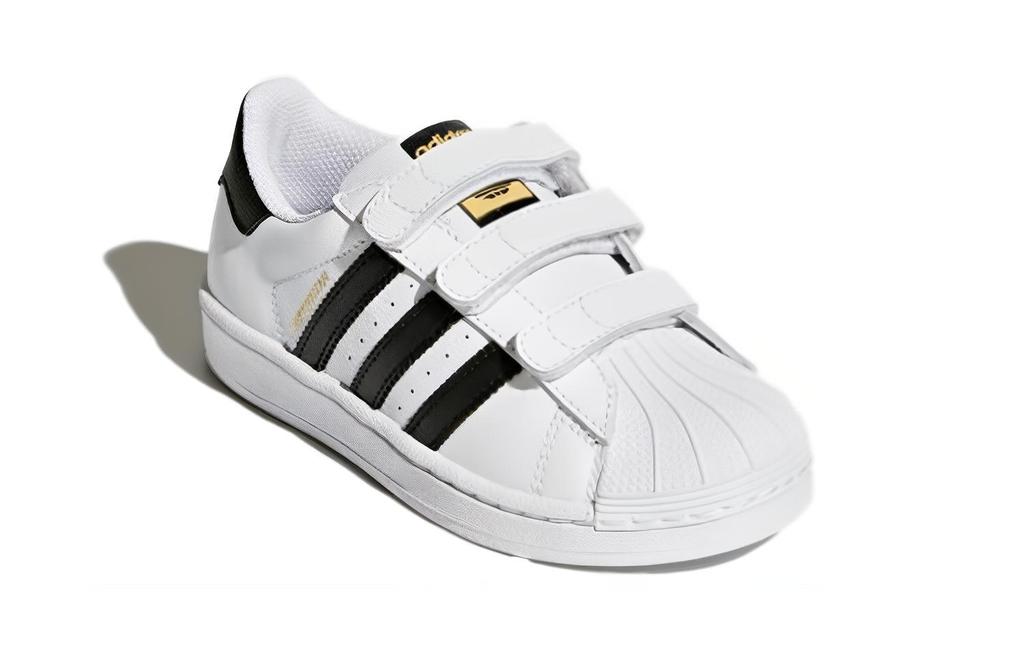 adidas Оригинальные Superstar Foundation Дышащие и износостойкие Низкие Детские Скейтбордические Кроссовки Белые B26070