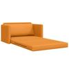 Sofa Bed 110 cm Dark Yellow Fabric