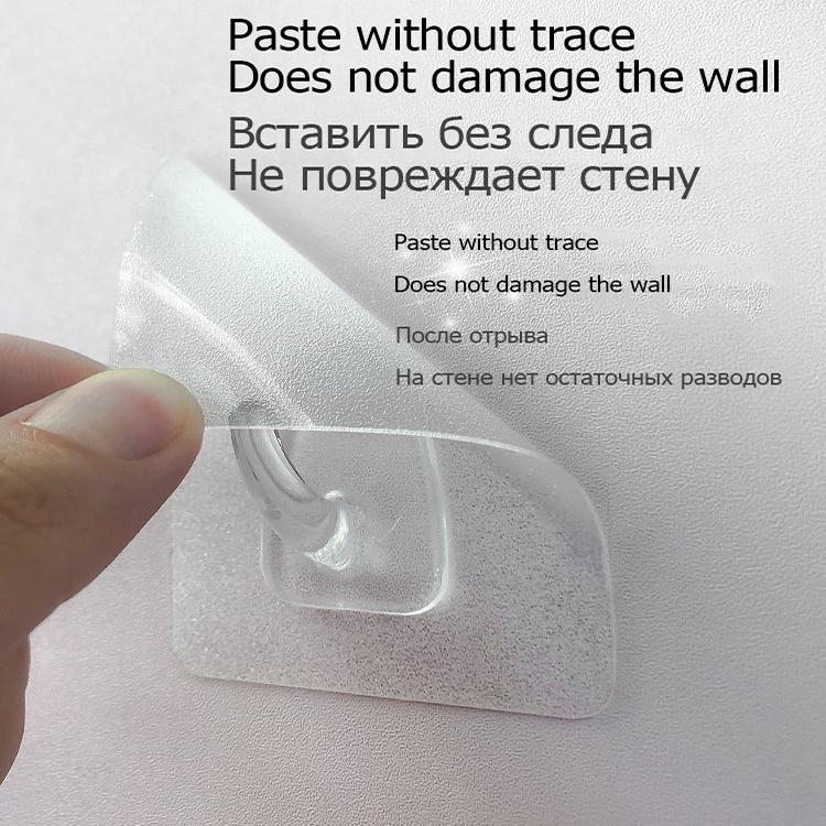 20 шт. прозрачные настенные крючки, водонепроницаемые клейкие крючки на стене, многоразовые бесшовные подвесные крючки для кухни, ванной комнаты