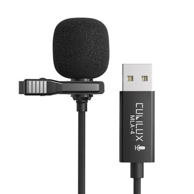 Cubilux USB Микрофон для однонаправленной высокой чувствительности USB A Петличный мини-микрофон, совместимый с Zoom и Live PC, микрофон с клипсой, ПК, ноутбуки,