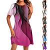 Women's Fashion Casual Print Round Neck Short Sleeve Short Dress