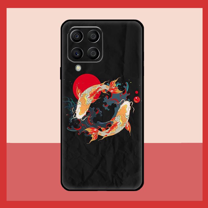 Чехол с китайскими карпами Кои для Samsung Galaxy M56 M12 M06 M32 M52 M35 M55 M15 M11 M13 M14 M16 M36 M31 M53 M34 M54