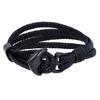 [R7439] - Black 'Ancre Marine' Steel Leather Bracelet - 21 Cm - 30x20 Mm