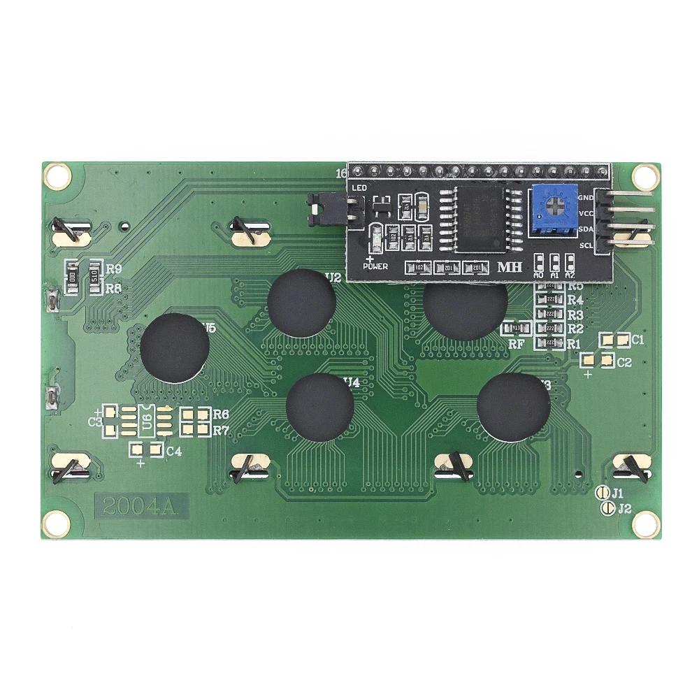 LCD2004+I2C Display Module 2004 20x4 2004A Blue Green Screen Character LCD IIC Serial Interface Adapter Module for Arduino