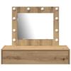 Makeup Table with Drawers Brown 83 x 40 x 70 cm Engineered Wood