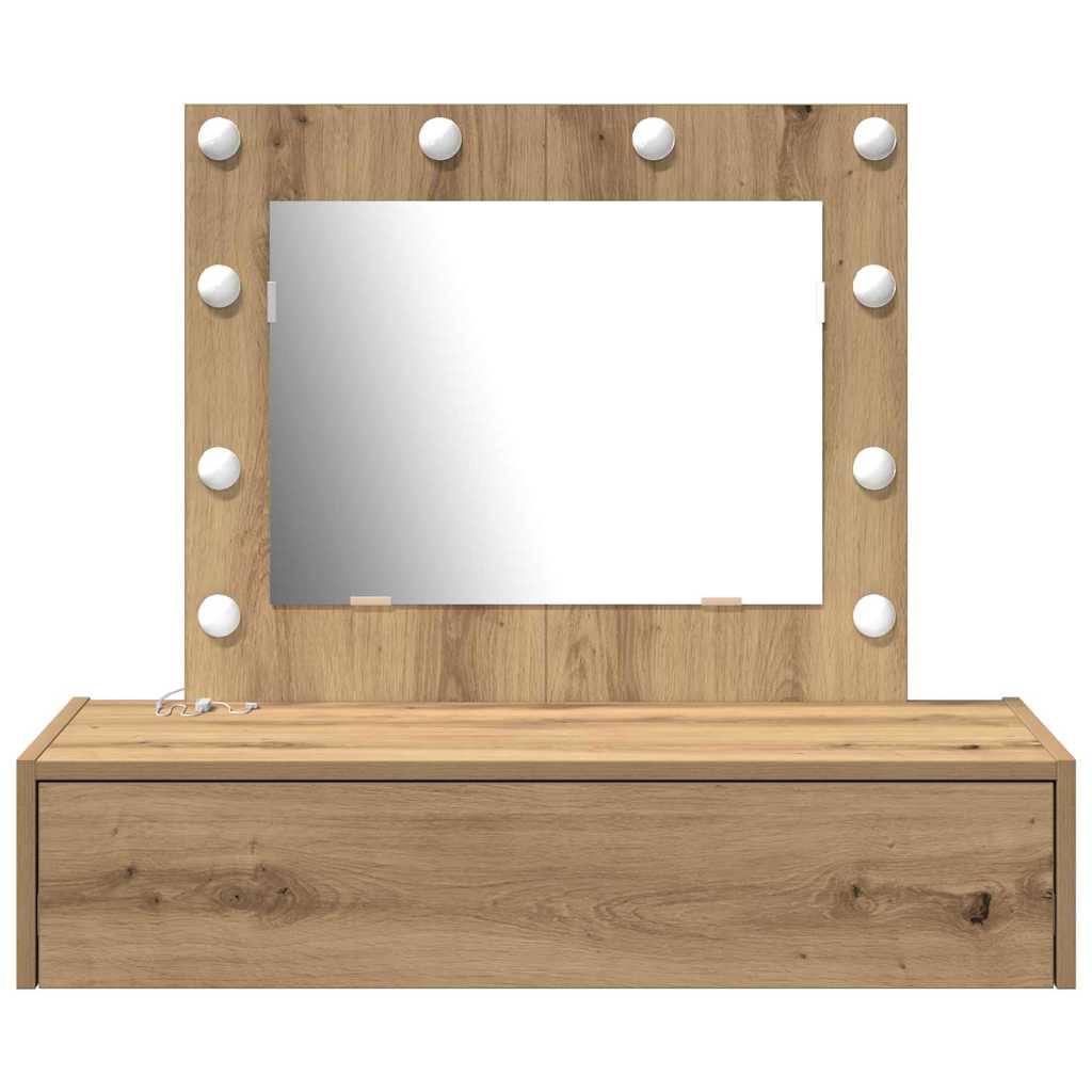 Makeup Table with Drawers Brown 83 x 40 x 70 cm Engineered Wood