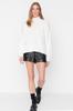 Women's Elegance Style Sweater Stone Soft Textured Basic Knitwear Sweater