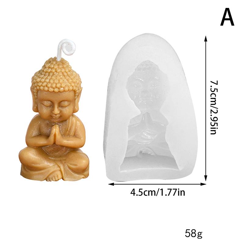 3D Maitreya Silicone Candle Mold Diy Church Buddha Making Plaster Epoxy Resin Aroma Soap Chocolate Baking Molds Home Decoration