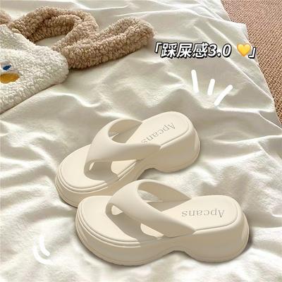 Модная обувь Женская 2025 Женские шлепанцы Резиновые шлепанцы Платформа Новые Летние Пляжные Плоские Гавайские Слайды Домашние тапочки Платформа Женские