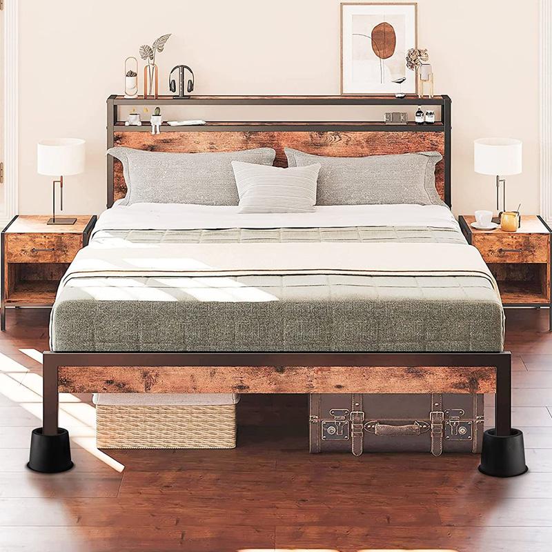 4 шт./уп. Сверхпрочные черные пластиковые регулируемые подставки для кровати, стола, дивана, стула, мебели