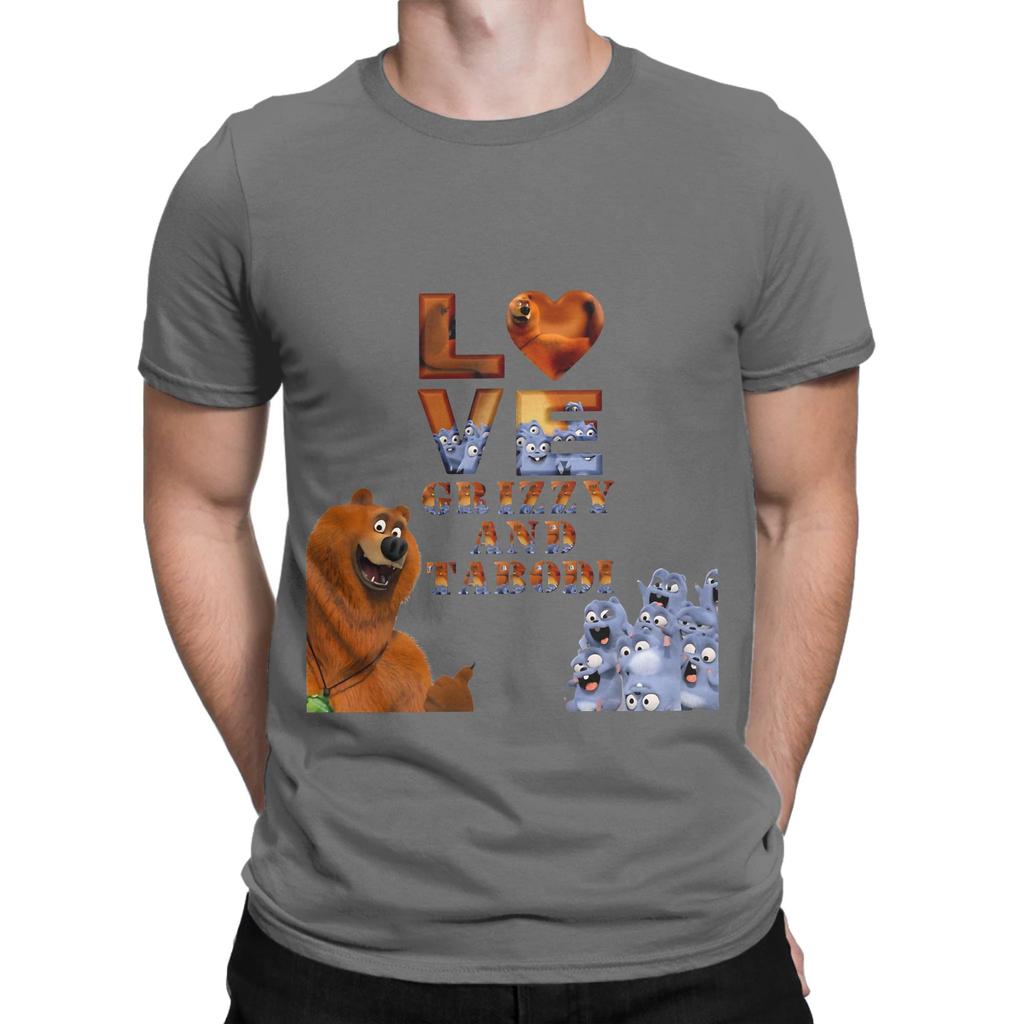 Happy Lemmings Tabodi and Grizzy poster Novelty 100 Cotton TShirt Grizzy and the Lemmings Tops Tees For Unisex