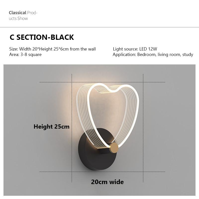 Современный светодиодный настенный светильник, бра для прикроватной тумбочки, коридора, лестницы, спальни, гостиной, скандинавского простого домашнего декоративного внутреннего освещения