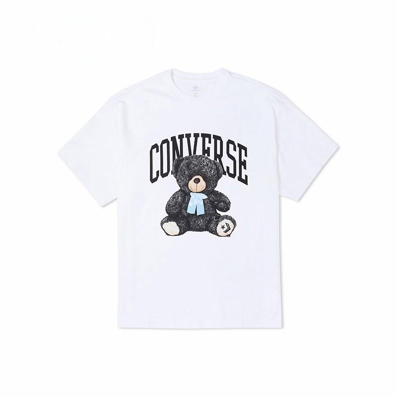 Converse Set in Sleeve T Shirt Women's White 10023881-A01