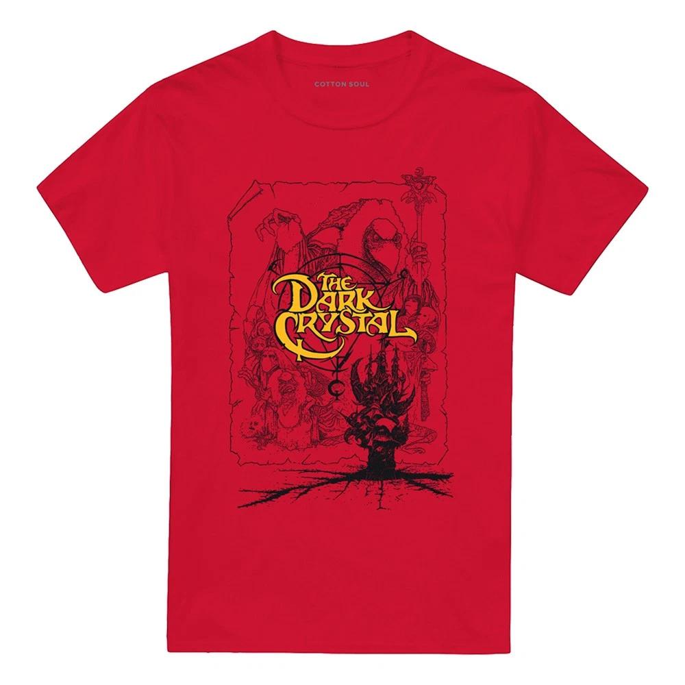 Dark Crystal Poster Lines T-Shirt S-4XL, Red
