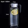 Transparent Water Bottle Heat-resistant Juice Cold Water Bottle New Coffee Milk Pot