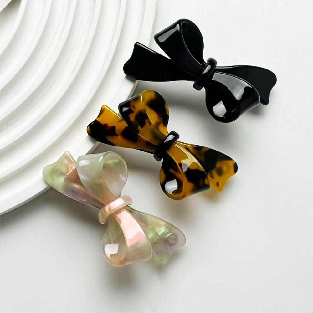 3D Butterfly Knot Hair Clip Acetic Acid Duckbill Clip Cute Bangs Hairpins  For Women Girls
