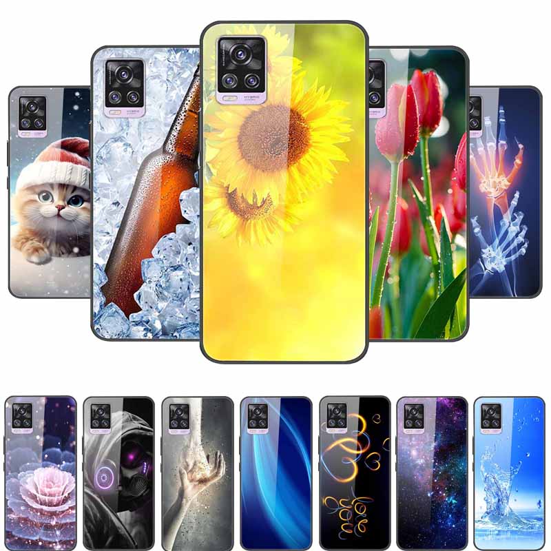 6.44" Tempered Glass Case For Vivo V20 Pro Case V 20 Pro Soft Bumper Hard Back Cover For Vivo V20 Pro 2020 Phone Case Coque Para