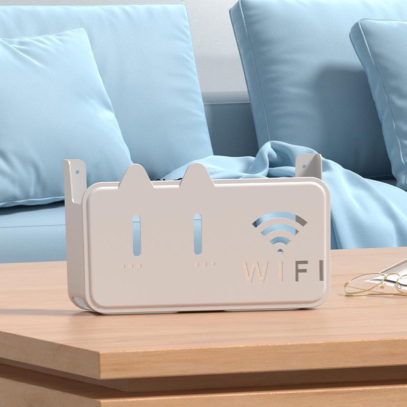 Запатентованное настенное крепление для маршрутизатора WiFi, ящик для хранения без отверстий для гостиной