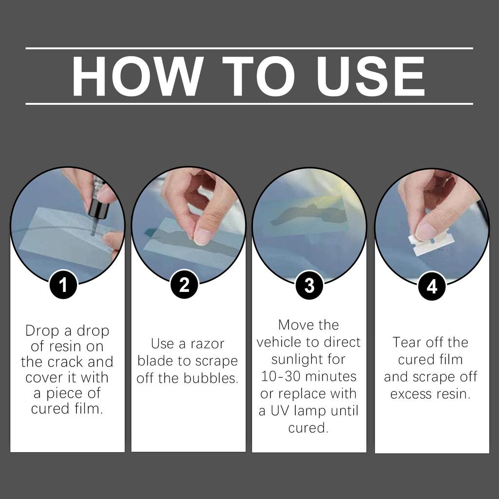 Car Windshield Crack Kit Liquid Curing Glue Crack Bonding Glass Scratches Car Accessories Glass Restoration Kit,20ML