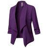 Fashion Women's Clothing Slim Fit Long Sleeve Pleated Solid Color Versatile Small Suit Coat Large