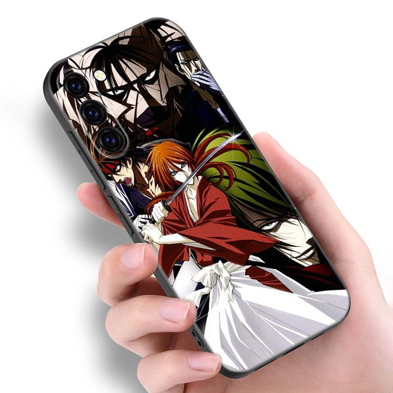 Rurouni Kenshin аниме черный силиконовый чехол для телефона Samsung Galaxy S23 S21 S20 FE S24 S22 Ultra S10E S10 S9 S8 Plus