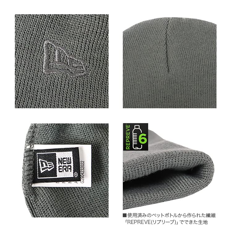 Вязаная шапка New Era из переработанного полиэстера, вязаная шапка, простая шапка, шапка с логотипом One Point, темно-синяя, свободного размера, для мужчин и женщин [Товар]