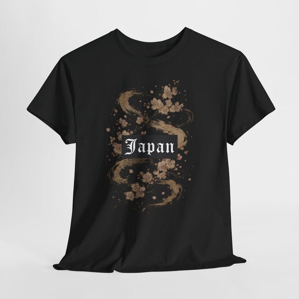 Japan Sakura Dragon Tee | Floral Japanese Calligraphy Shirt